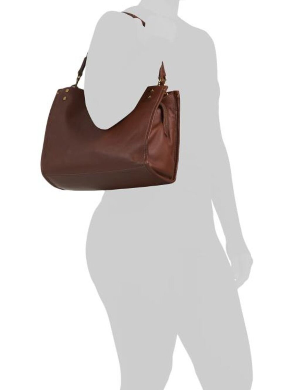 AMERICAN LEATHER CO. Leather Lenox Triple Entry Satchel - Picture 5 of 5